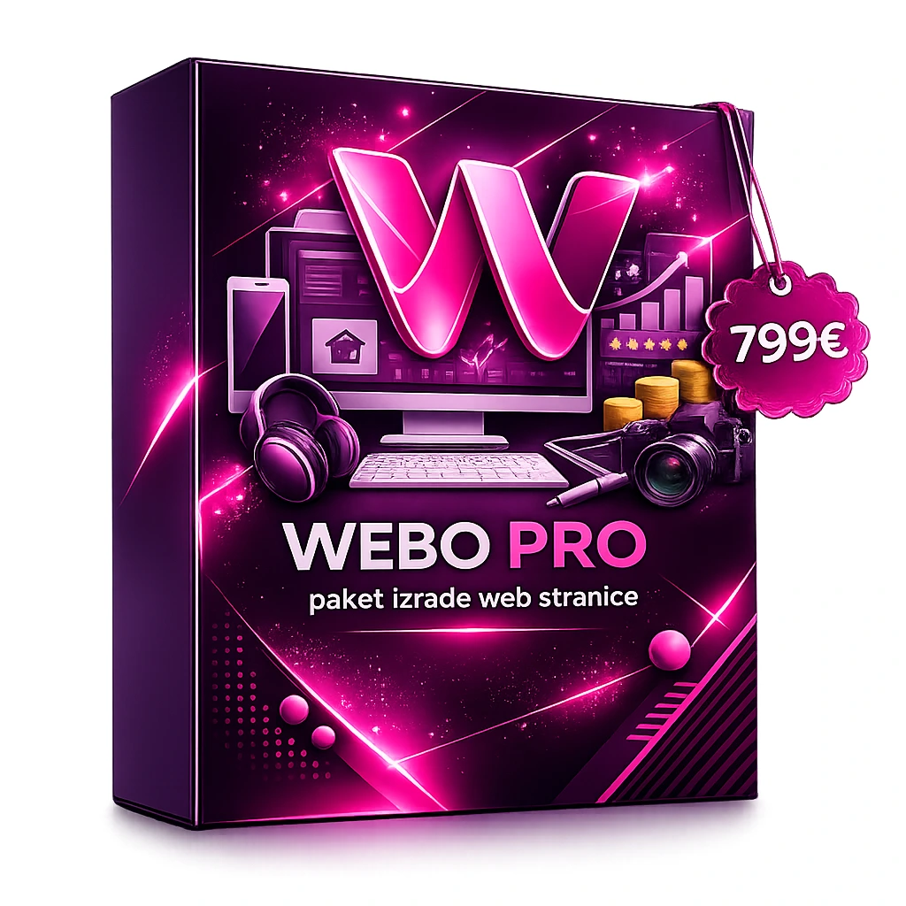 WEBO Pro paket za izradu napredne web stranice
