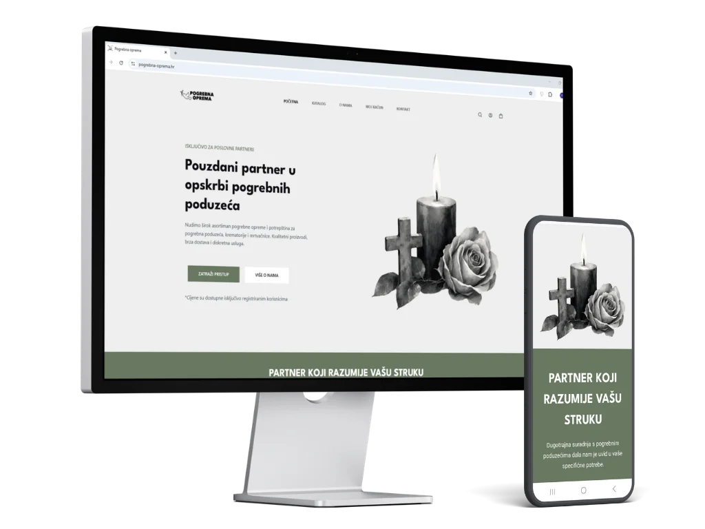 Web trgovina Pogrebna oprema – izrada WEBO